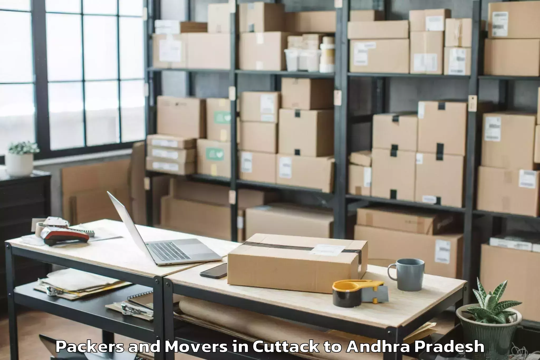 Cuttack to Vajrapukothuru Packers And Movers